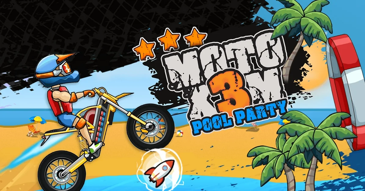 Moto X3M Pool Party - Play free online Car Games game